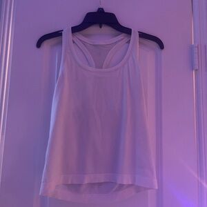 White Lululemon swiftly tech razorback tank size 6
